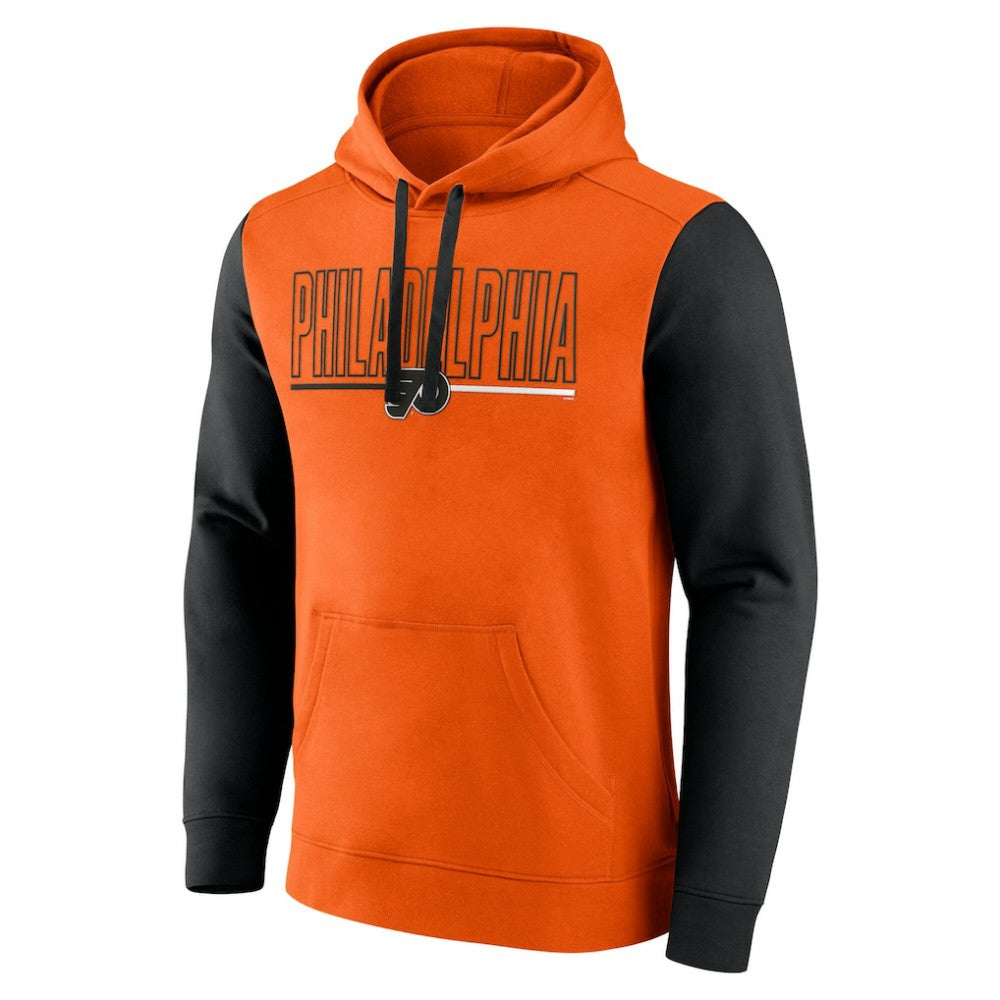 Philadelphia Flyers Logo Athletic Deliver Fleece Pullover Hoodie - Orange | NHL near me