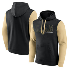 Vegas Golden Knights Logo Athletic Deliver Fleece Pullover Hoodie - Black | NHL Clearance
