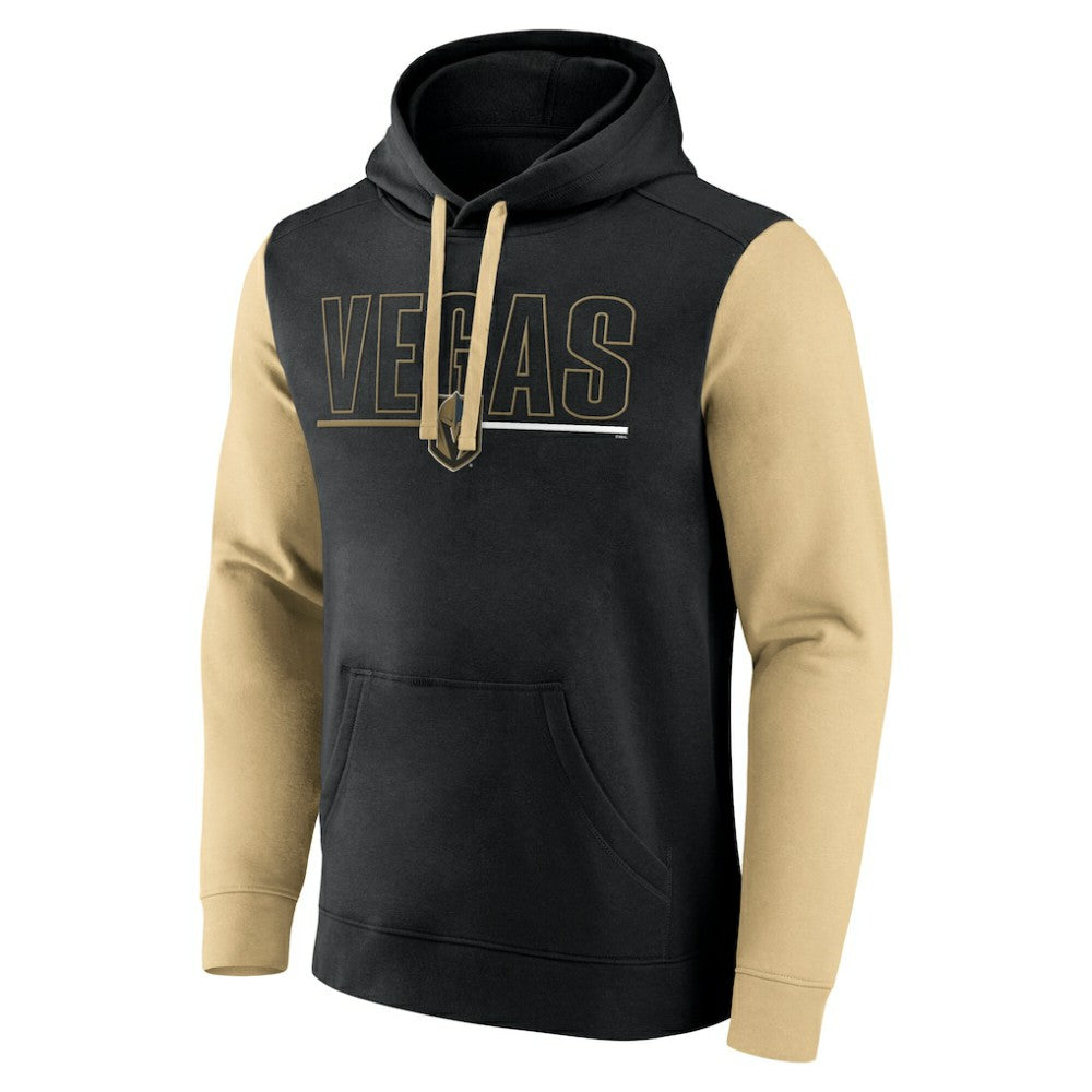 Vegas Golden Knights Logo Athletic Deliver Fleece Pullover Hoodie - Black | NHL Clearance
