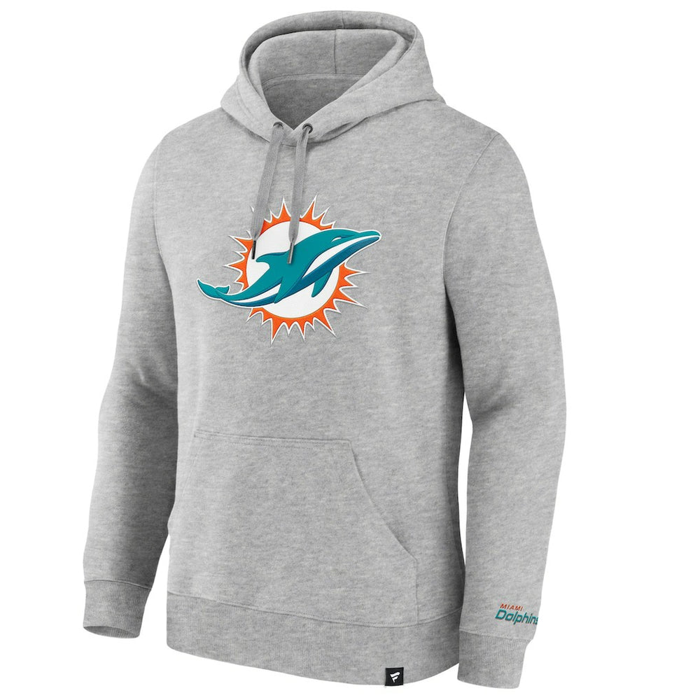 Miami Dolphins Legacy Fleece Pullover Hoodie - Heather Gray - Fanatics