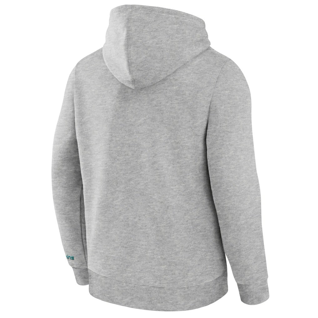 Miami Dolphins Legacy Fleece Pullover Hoodie - Heather Gray - Fanatics