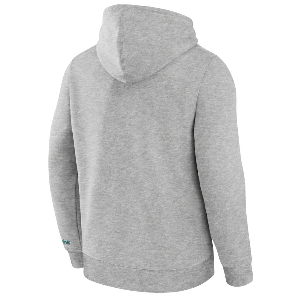 Miami Dolphins Legacy Fleece Pullover Hoodie - Heather Gray - Fanatics