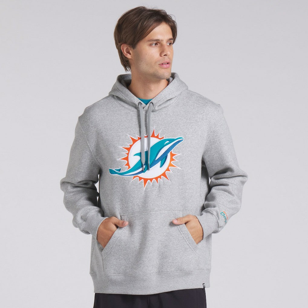 Miami Dolphins Legacy Fleece Pullover Hoodie - Heather Gray - Fanatics