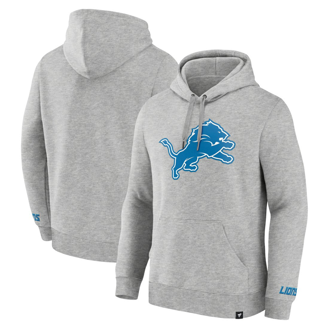 Detroit Lions Legacy Fleece Pullover Hoodie - Heather Gray - Fanatics