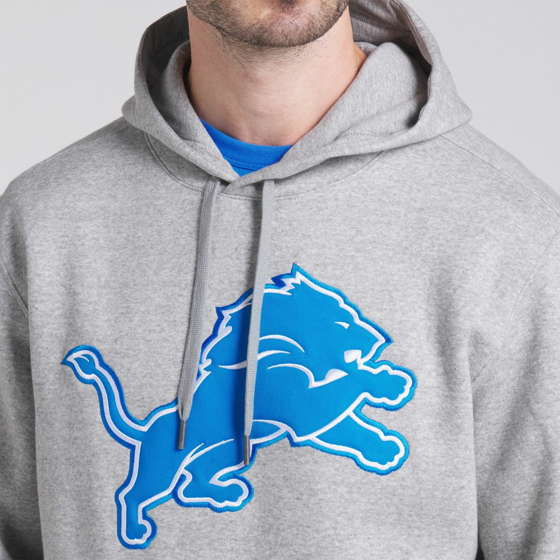 Detroit Lions Legacy Fleece Pullover Hoodie - Heather Gray - Fanatics