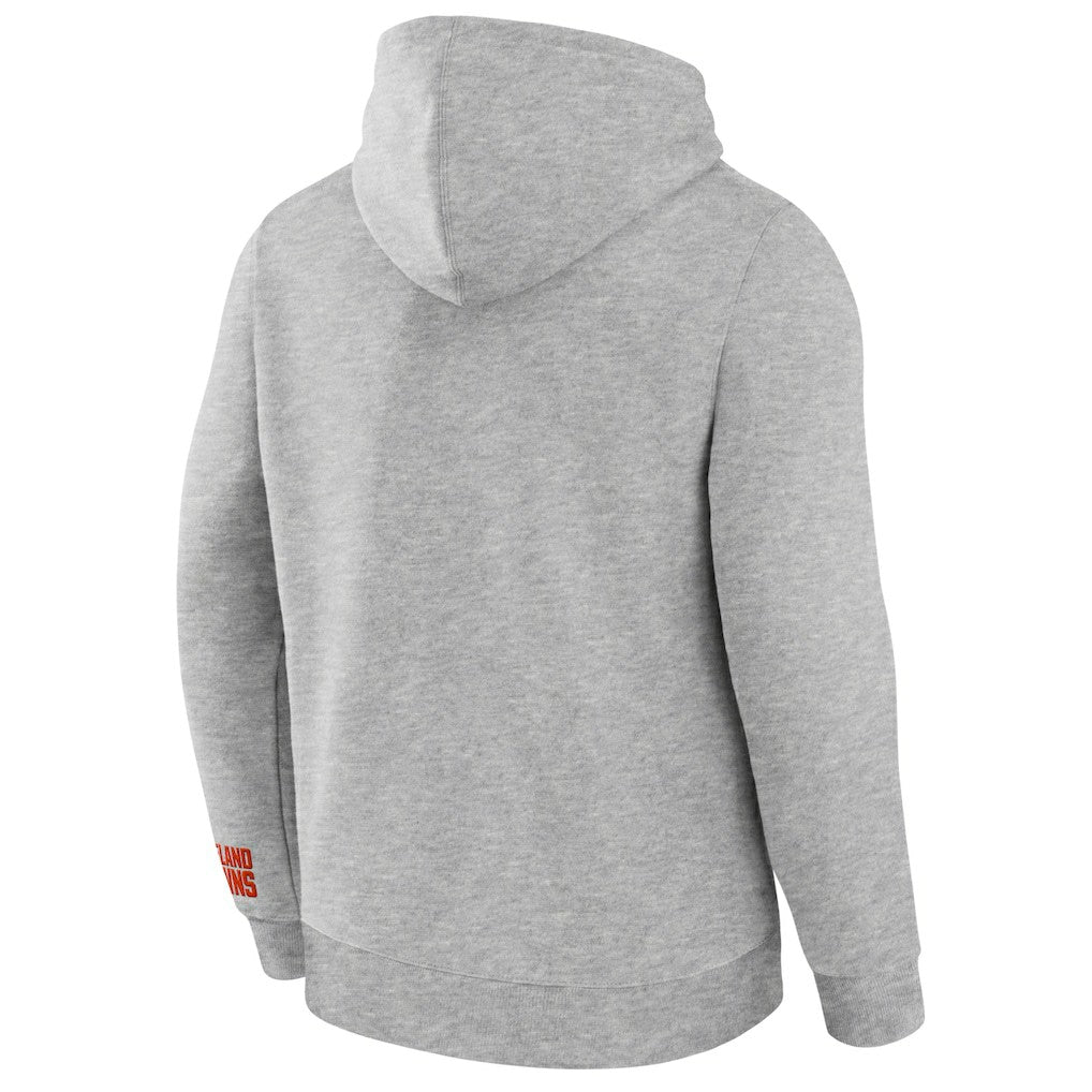 Cleveland Browns Legacy Fleece Pullover Hoodie - Heather Gray - Fanatics