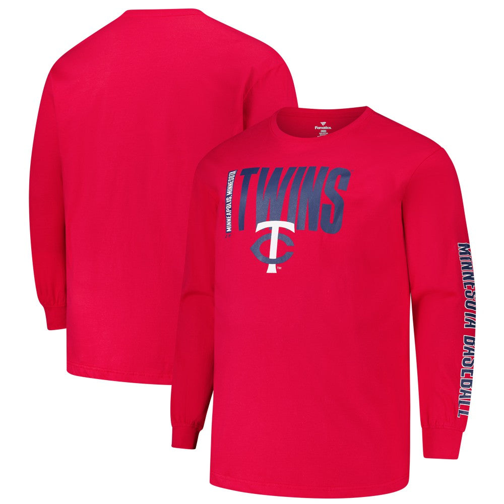 Minnesota Twins Profile Big & Tall Two-Hit Long Sleeve T-Shirt Sale