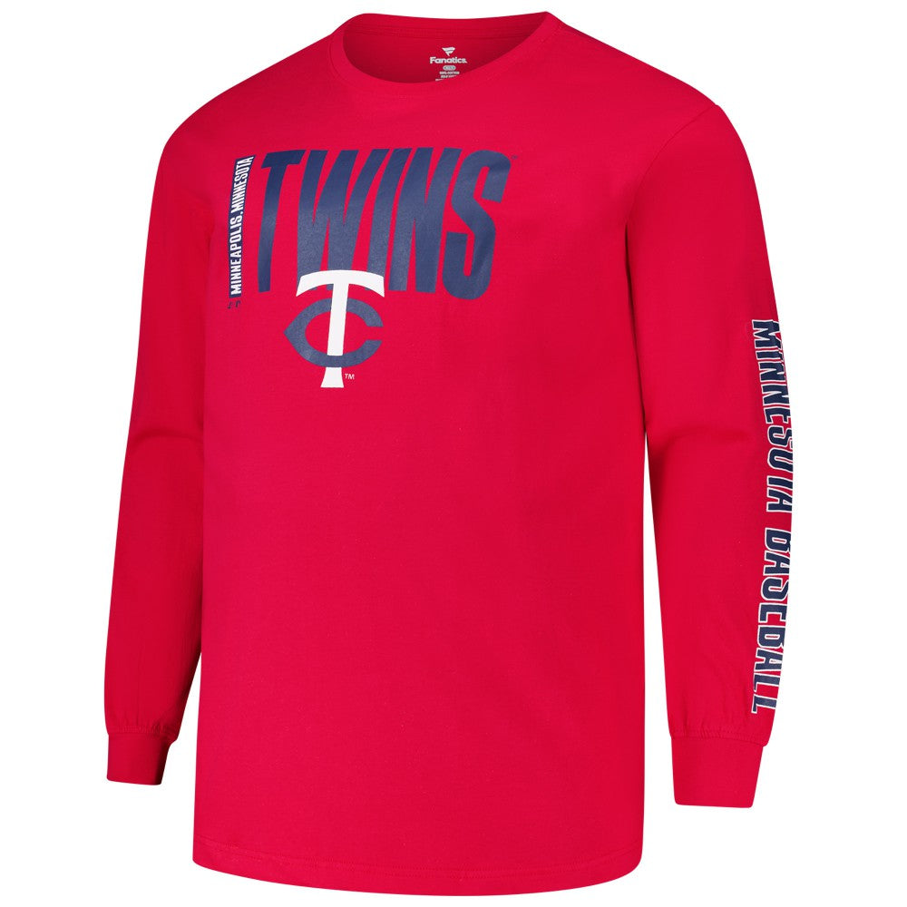 Minnesota Twins Profile Big & Tall Two-Hit Long Sleeve T-Shirt Sale