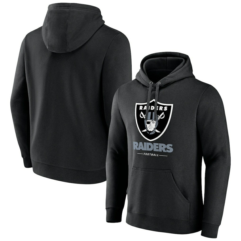 Las Vegas Raiders Team Lockup Pullover Hoodie - Black - NFL