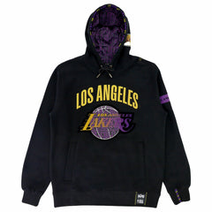 Los Angeles Lakers NBA x Two Hype Unisex Culture & Hoops Heavyweight Pullover Hoodie - Black