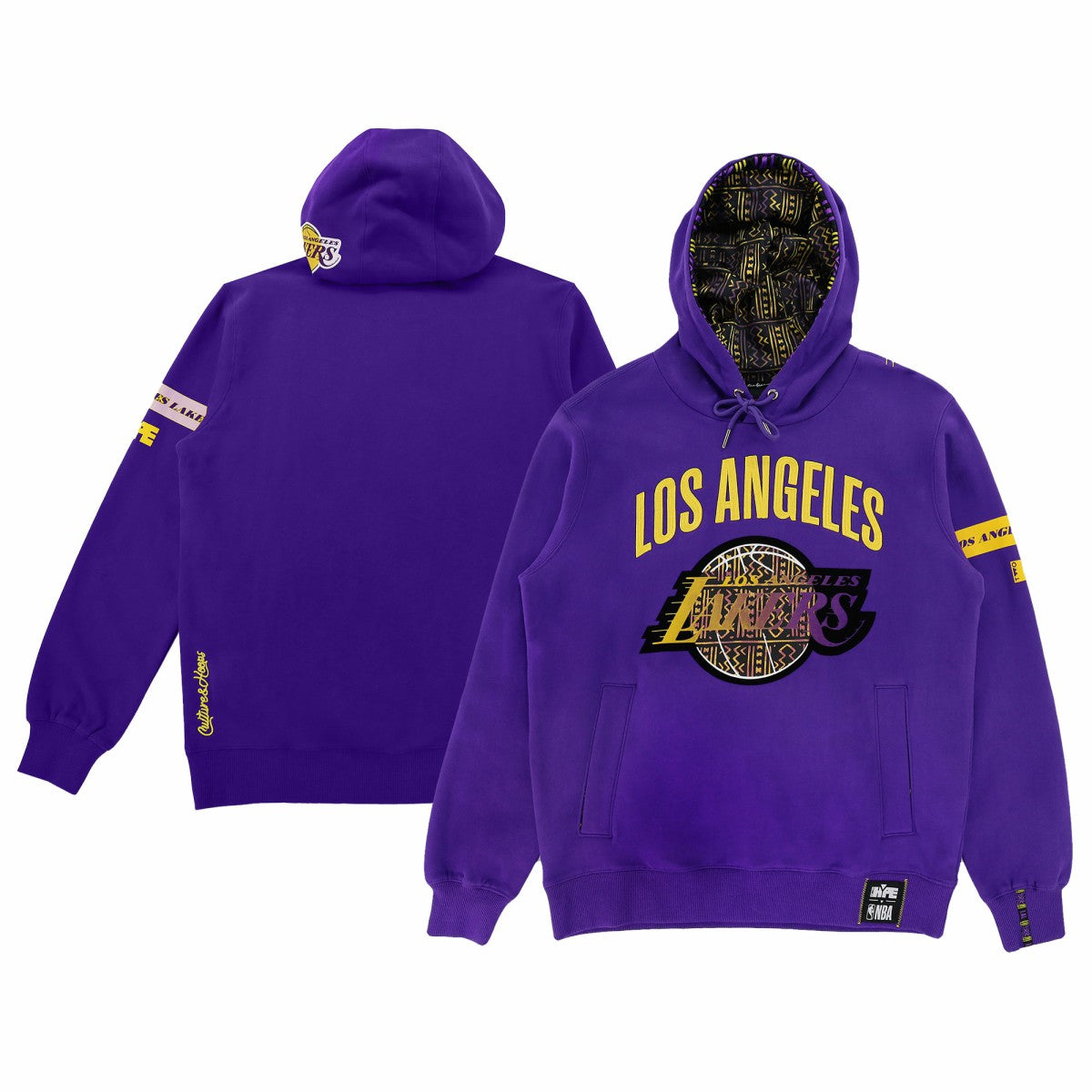 Los Angeles Lakers NBA x Two Hype Unisex Culture & Hoops Heavyweight Pullover Hoodie - Purple