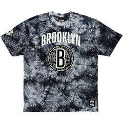 Brooklyn Nets NBA x Two Hype Unisex Culture & Hoops Tie-Dye T-Shirt - Black