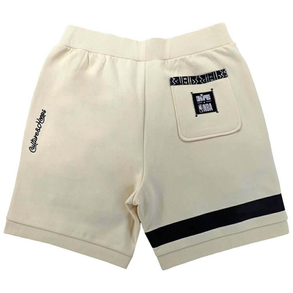 Brooklyn Nets NBA x Two Hype Unisex Culture & Hoops Premium Classic Fleece Shorts - Cream