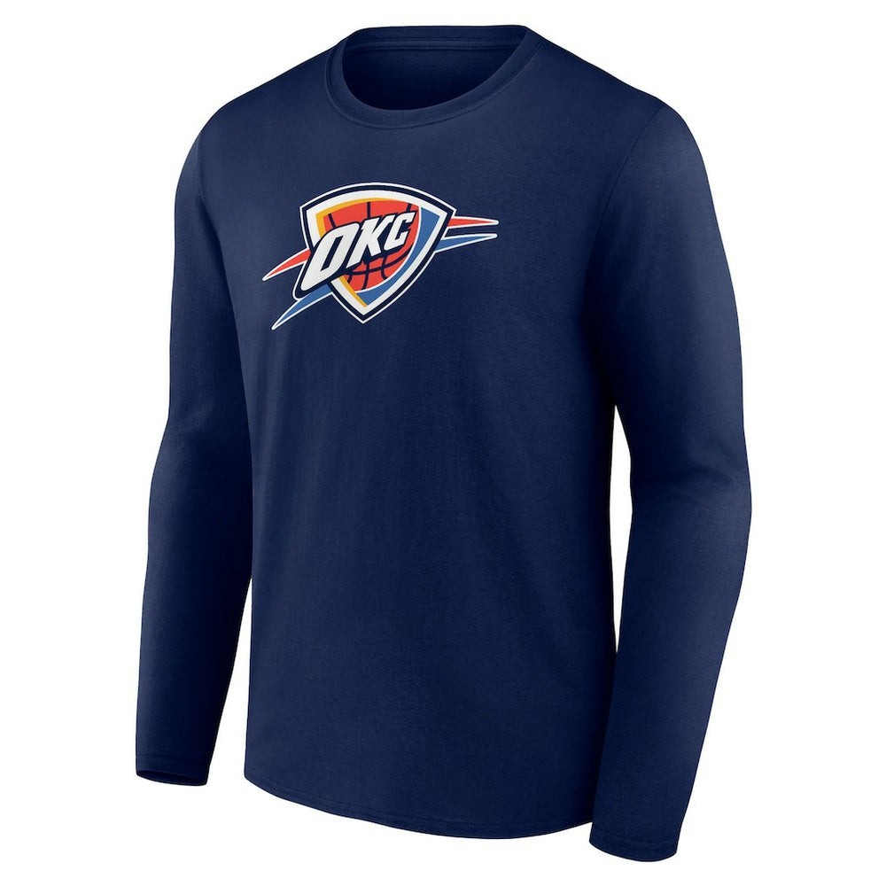 Oklahoma City Thunder Primary Logo Long Sleeve T-Shirt Navy