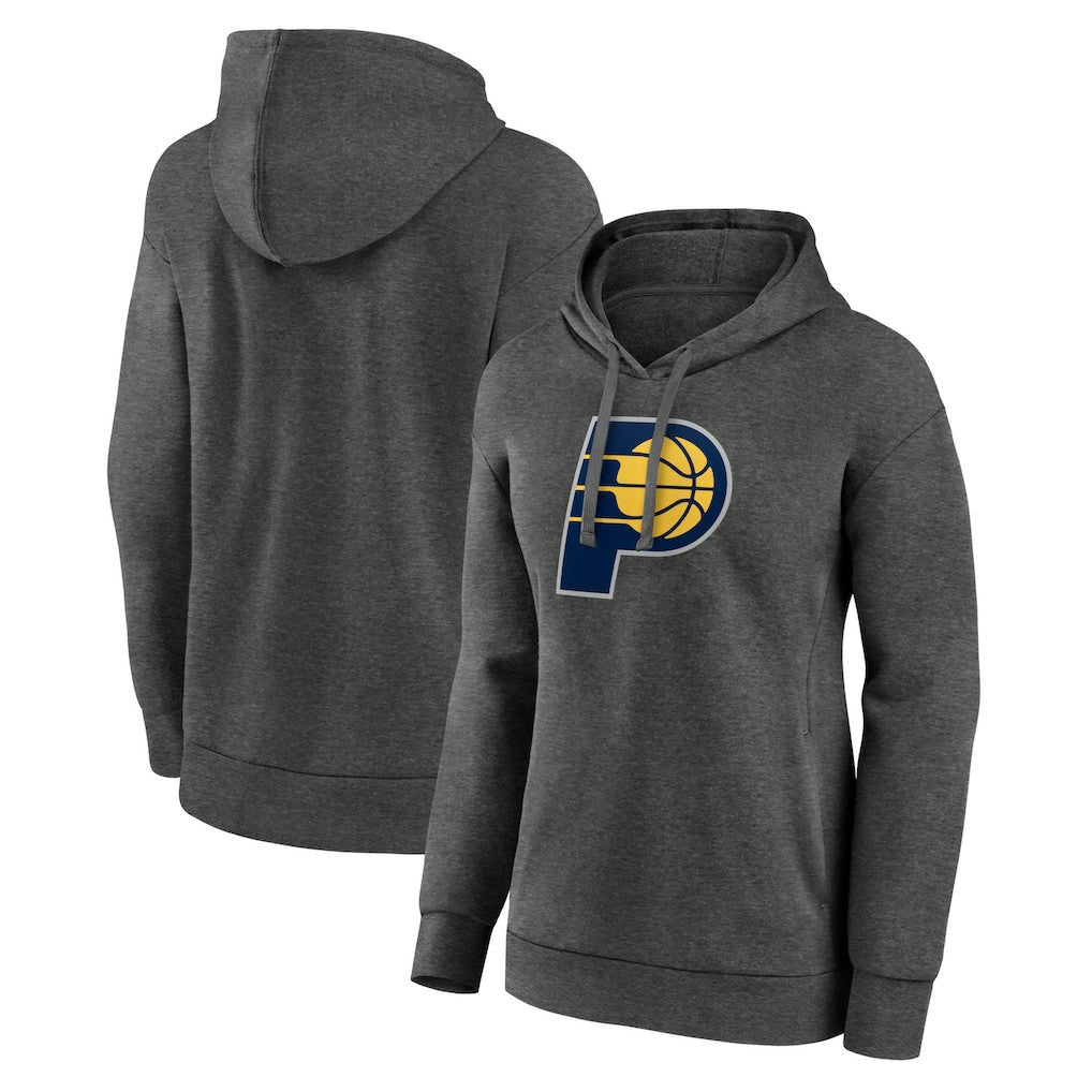 Indiana Pacers Women's Primary Logo Pullover Hoodie Charcoal