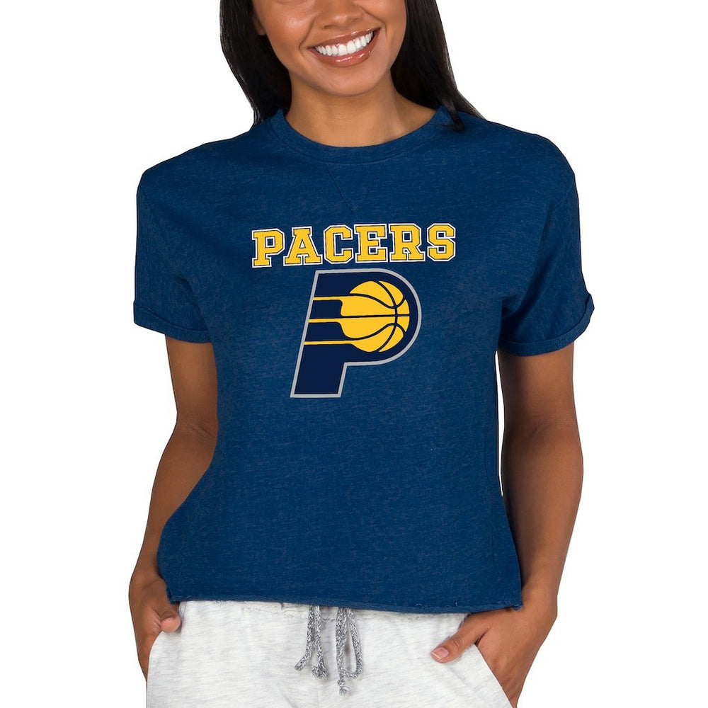Indiana Pacers Concepts Sport NBA Women's Concepts Mainstream Terry SS Top Navy