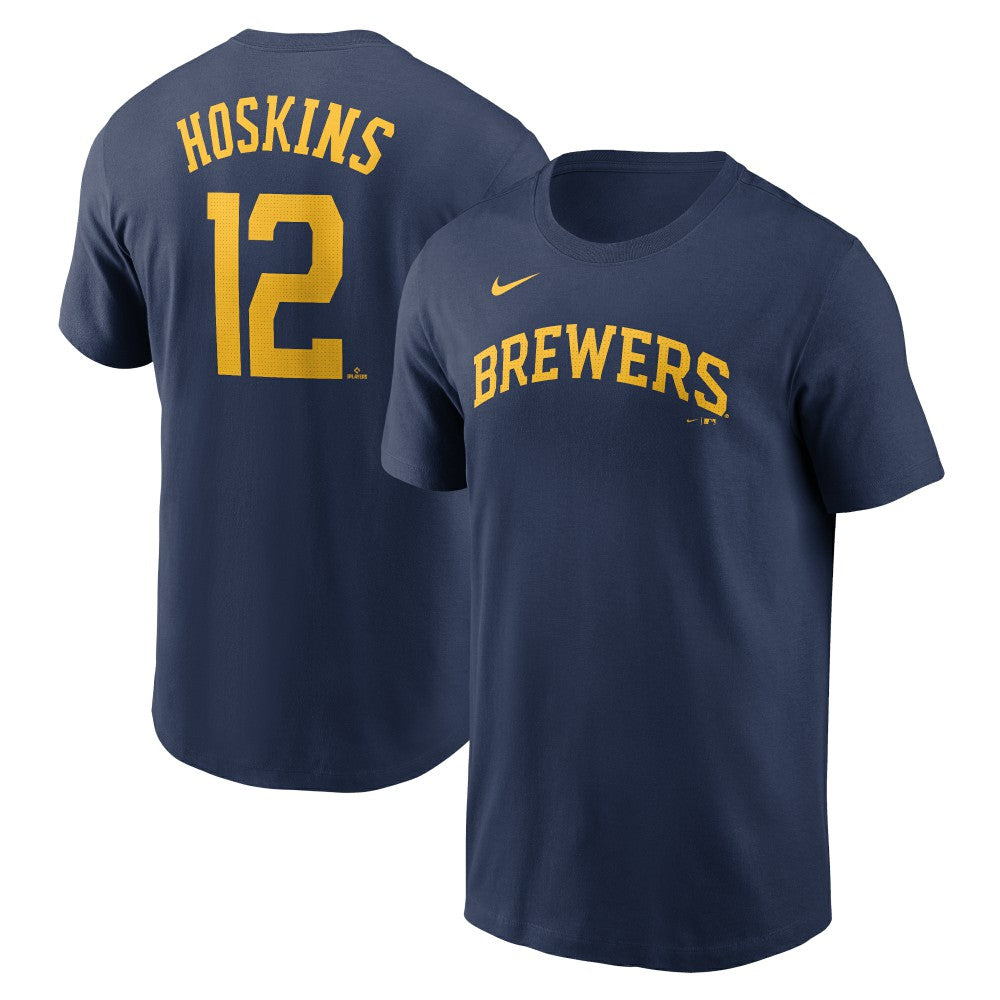 Rhys Hoskins Milwaukee Brewers Nike Fuse Name & Number T-Shirt Online