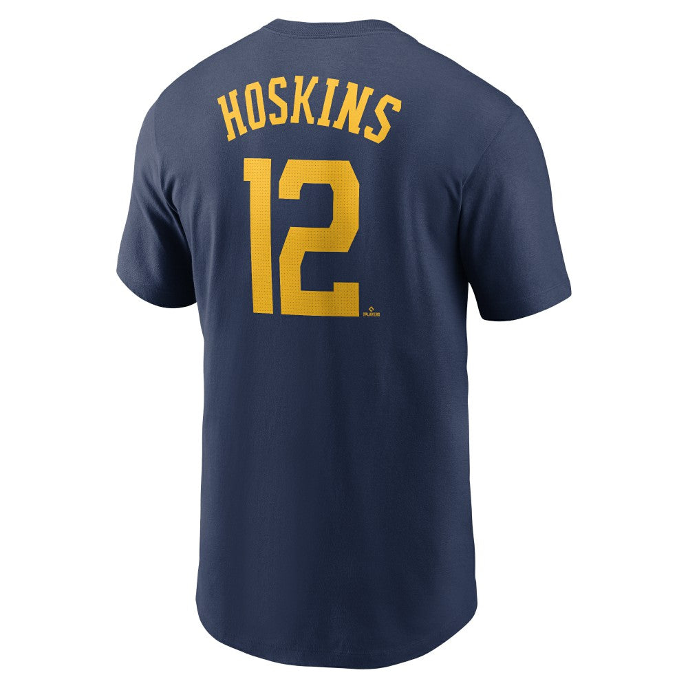 Rhys Hoskins Milwaukee Brewers Nike Fuse Name & Number T-Shirt Online