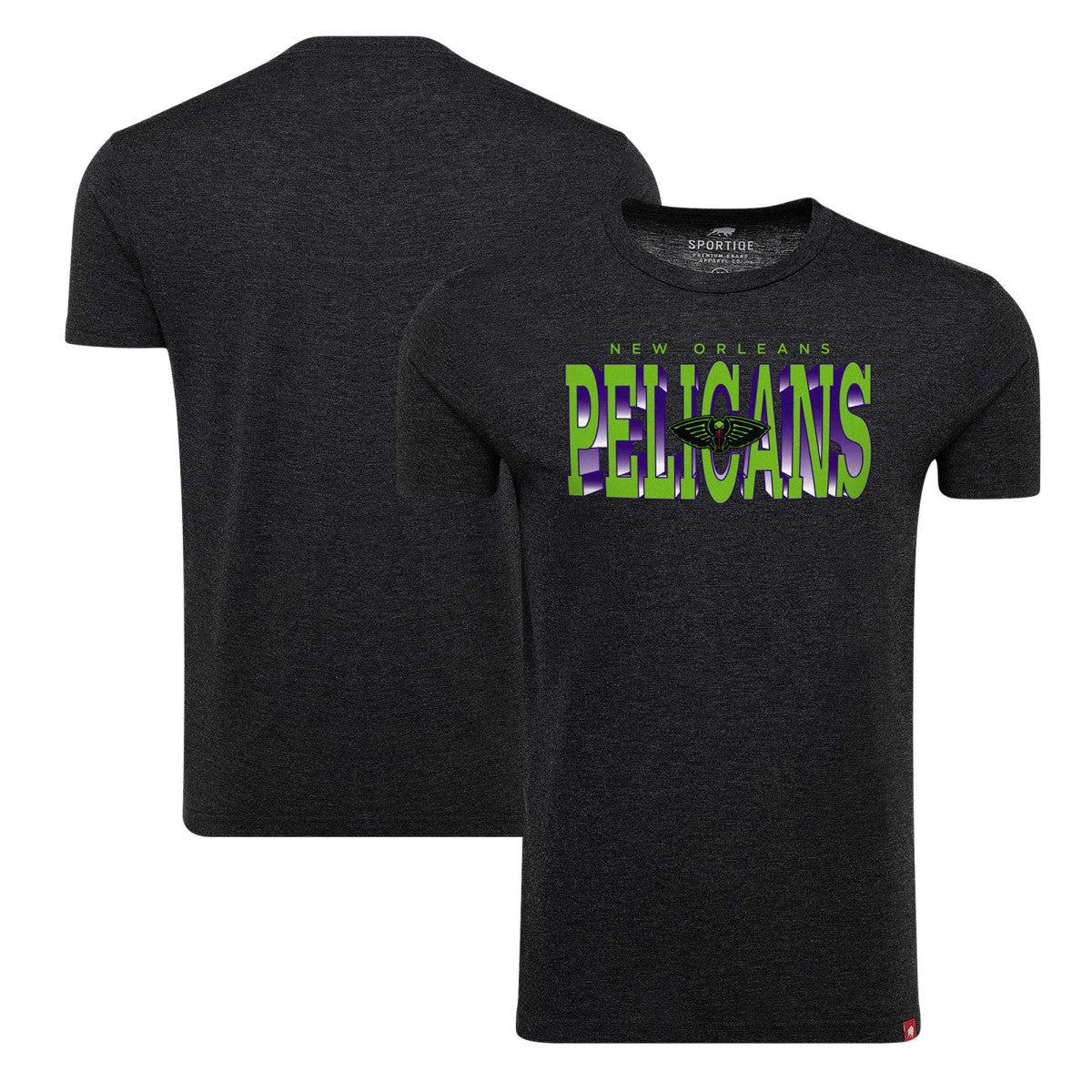 New Orleans Pelicans Sportiqe City Edition Comfy Tri-Blend T-Shirt Heather Black