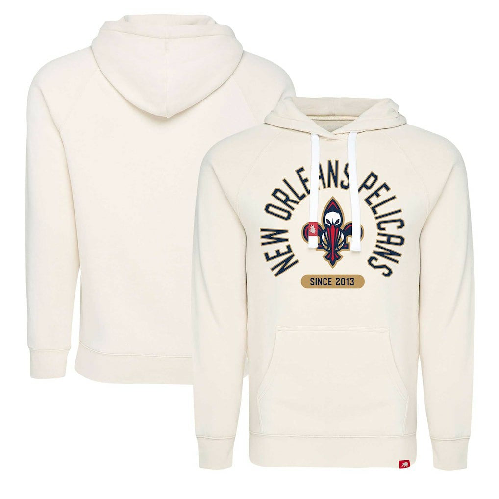 New Orleans Pelicans Sportiqe Unisex Olsen Raglan Tri-Blend Pullover Hoodie Cream