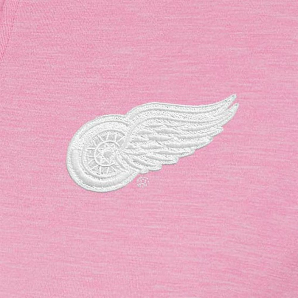 Detroit Red Wings Antigua Women's White Logo Mentor Quarter-Zip Jacket - Pink | NHL near me