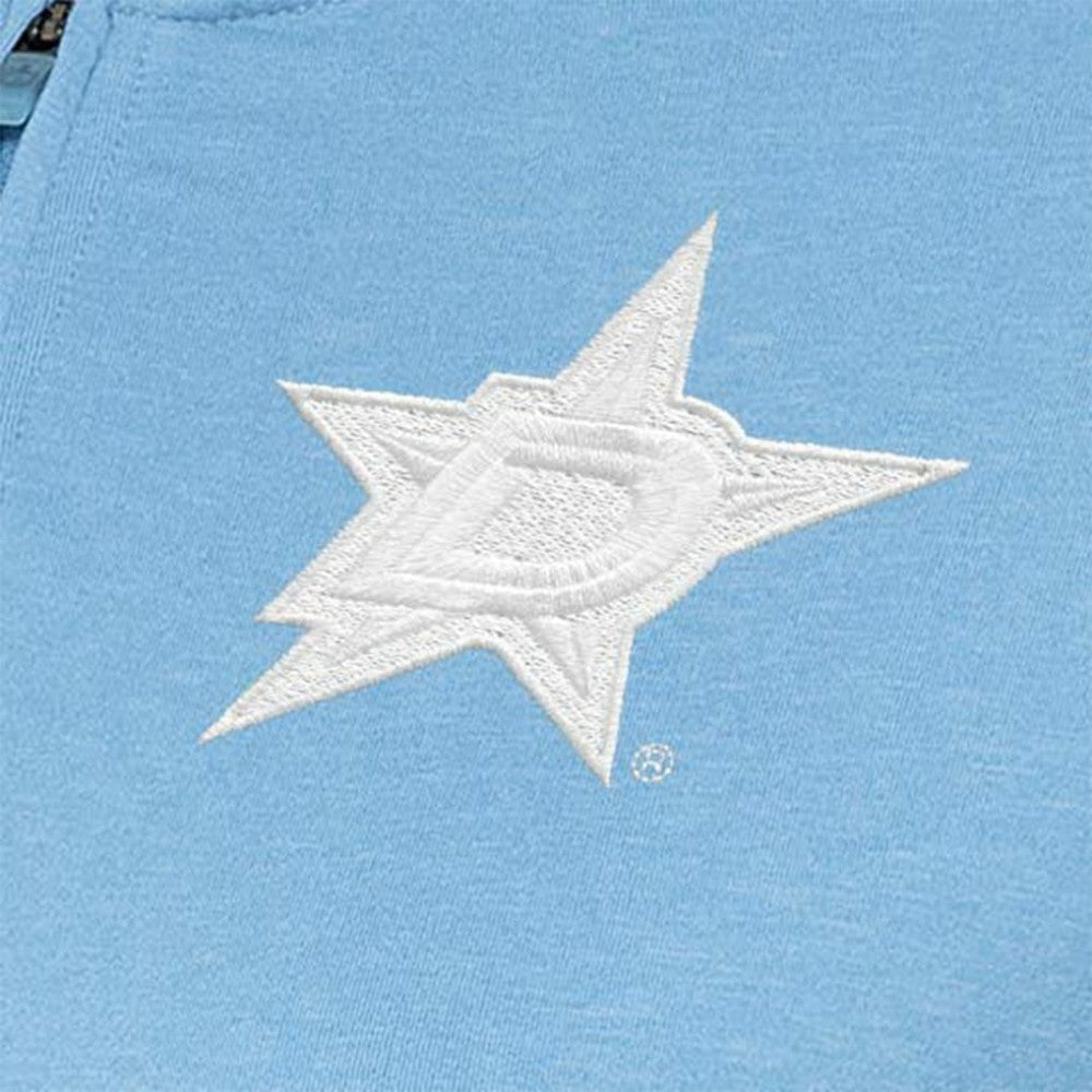 Dallas Stars Antigua Women's White Logo Mentor Quarter-Zip Jacket - Light Blue | NHL Clearance