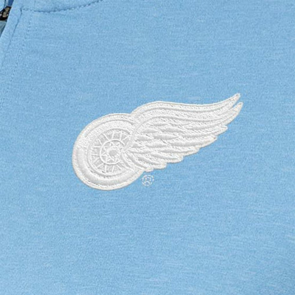 Detroit Red Wings Antigua Women's White Logo Mentor Quarter-Zip Jacket - Light Blue | NHL on sale