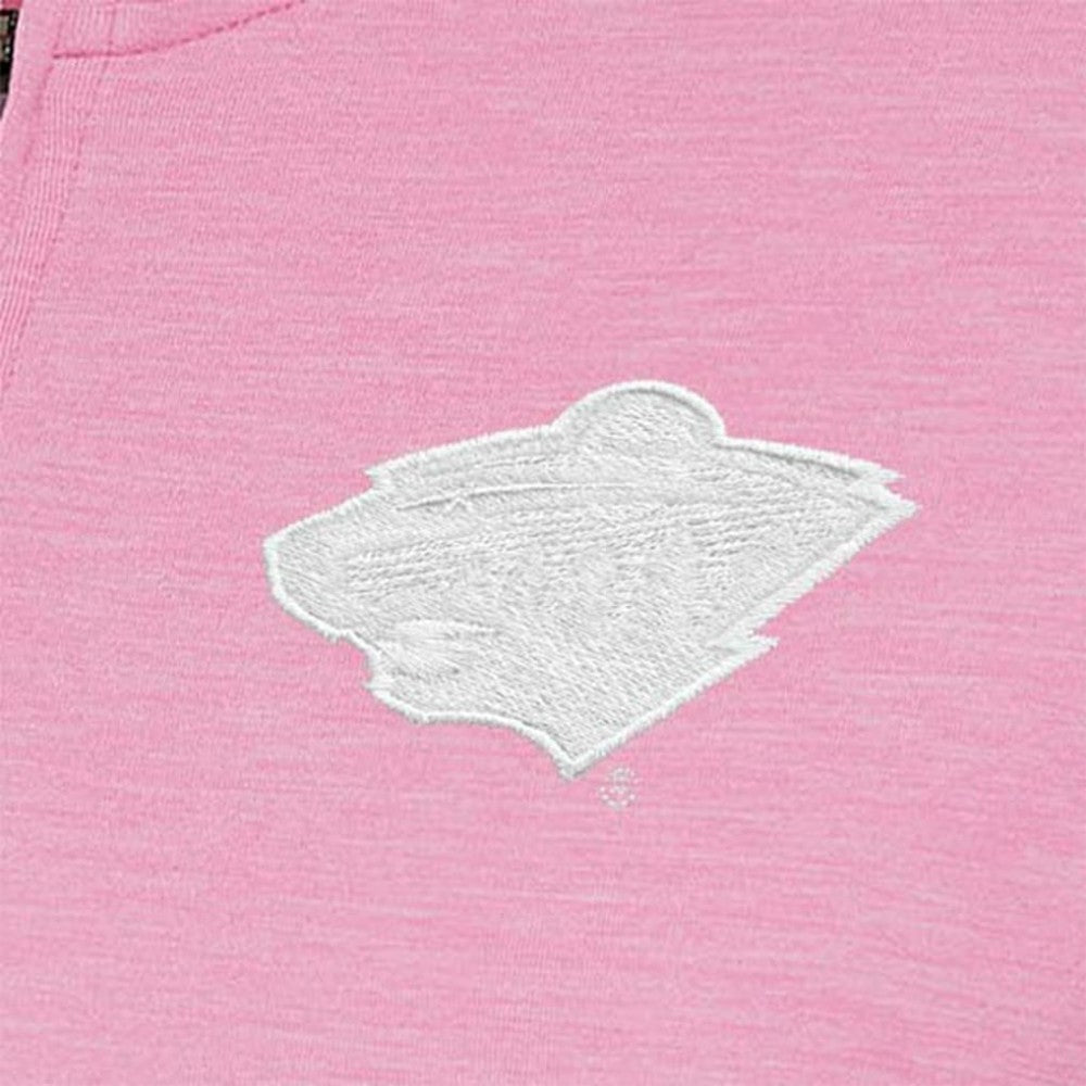Minnesota Wild Antigua Women's White Logo Mentor Quarter-Zip Jacket - Pink | NHL near me