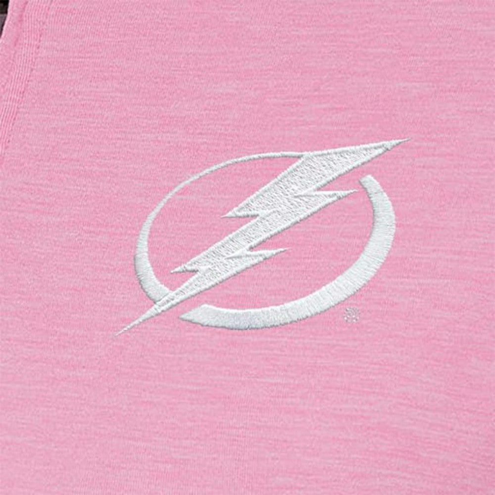 Tampa Bay Lightning Antigua Women's White Logo Mentor Quarter-Zip Jacket - Pink | NHL Lifestyle
