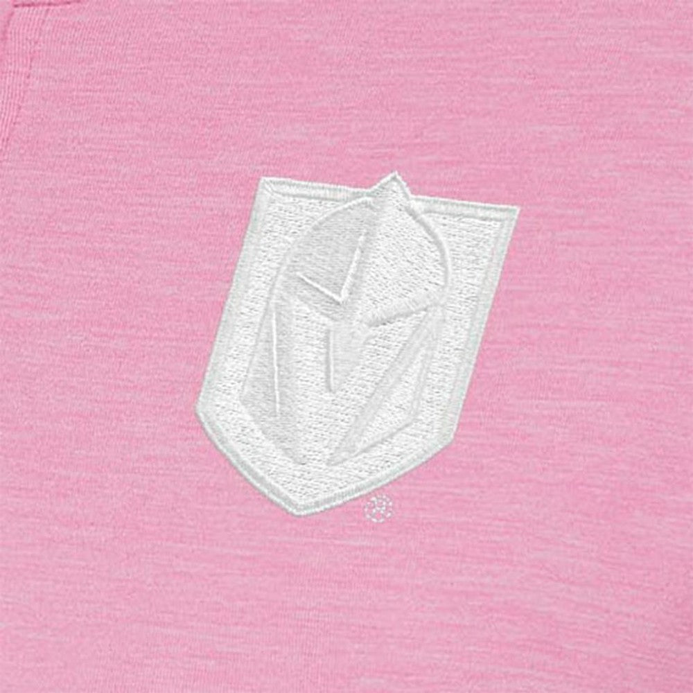Vegas Golden Knights Antigua Women's White Logo Mentor Quarter-Zip Jacket - Pink | NHL Lifestyle