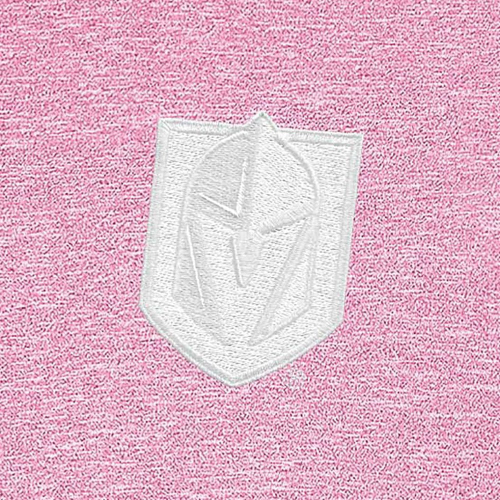 Vegas Golden Knights Antigua White Logo Hunk Quarter-Zip Pullover - Pink | NHL Lifestyle