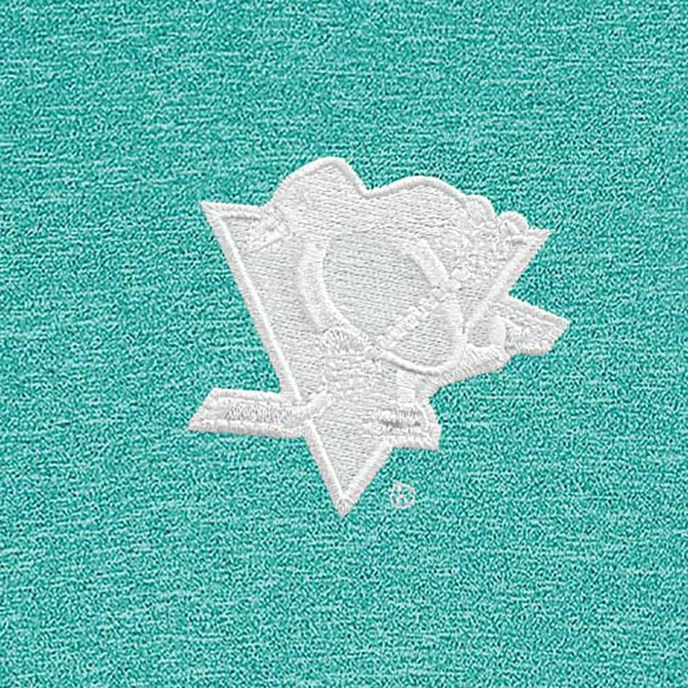 Pittsburgh Penguins Antigua White Logo Hunk Quarter-Zip Pullover - Heather Aqua | NHL discount