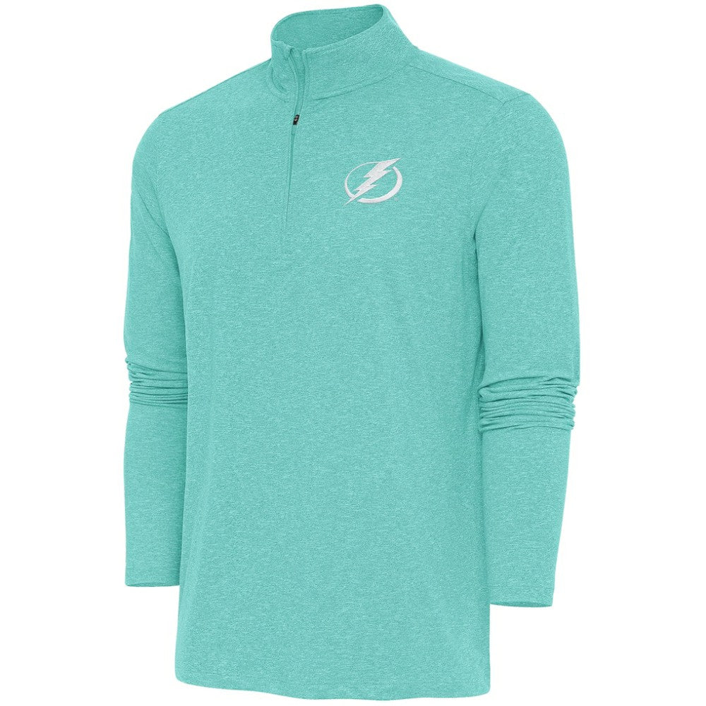 Tampa Bay Lightning Antigua White Logo Hunk Quarter-Zip Pullover - Mint | NHL sale