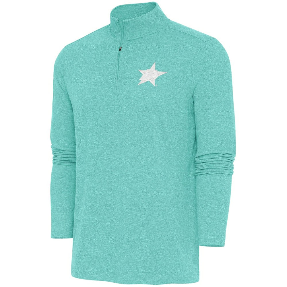 Dallas Stars Antigua White Logo Hunk Quarter-Zip Pullover - Mint | NHL Lifestyle