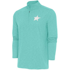 Dallas Stars Antigua White Logo Hunk Quarter-Zip Pullover - Mint | NHL Lifestyle