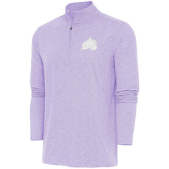 Colorado Avalanche Antigua White Logo Hunk Quarter-Zip Pullover - Lavender | NHL Lifestyle