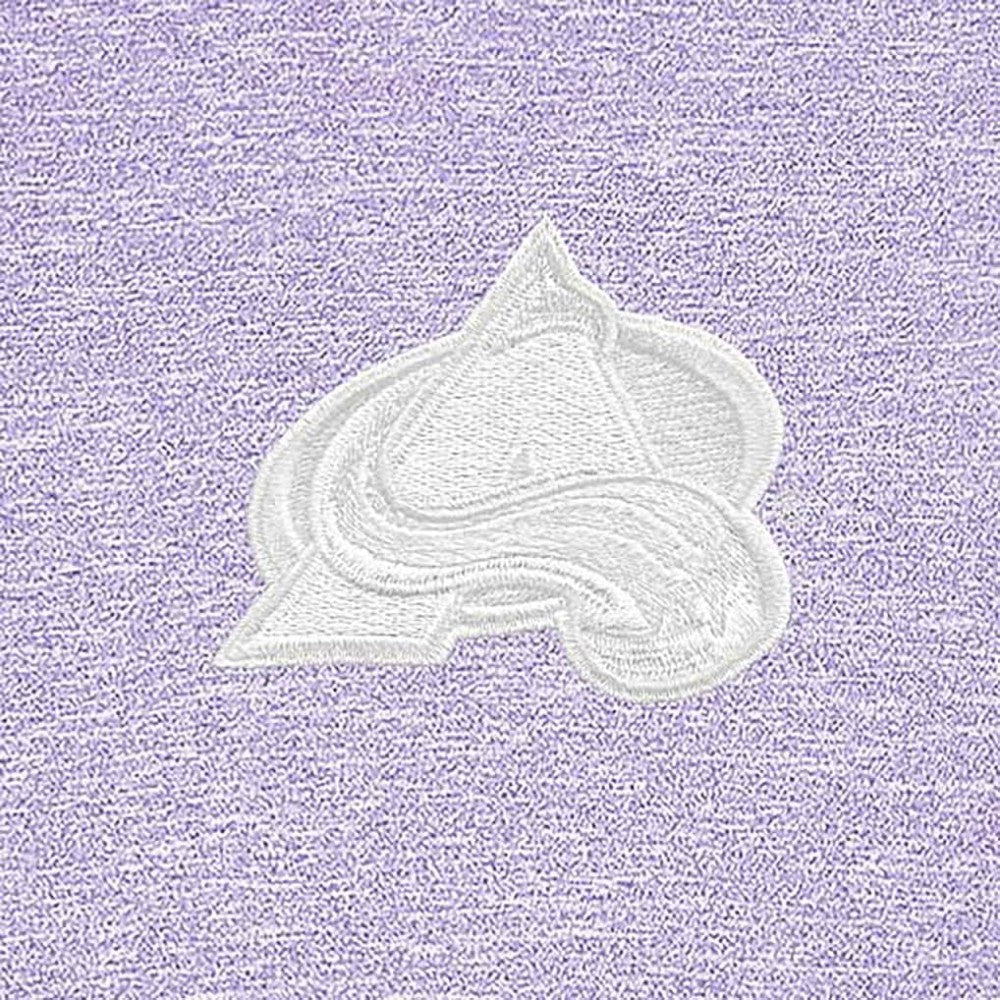 Colorado Avalanche Antigua White Logo Hunk Quarter-Zip Pullover - Lavender | NHL Lifestyle