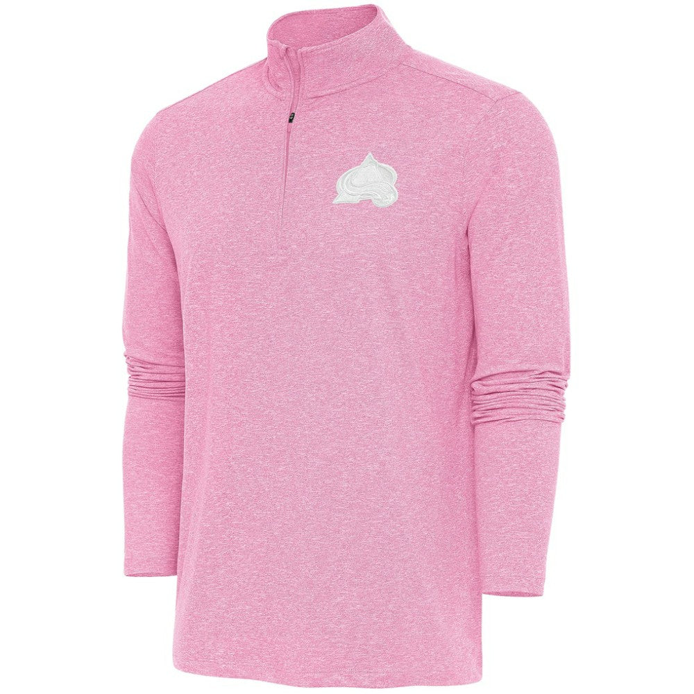 Colorado Avalanche Antigua White Logo Hunk Quarter-Zip Pullover - Pink | NHL discount
