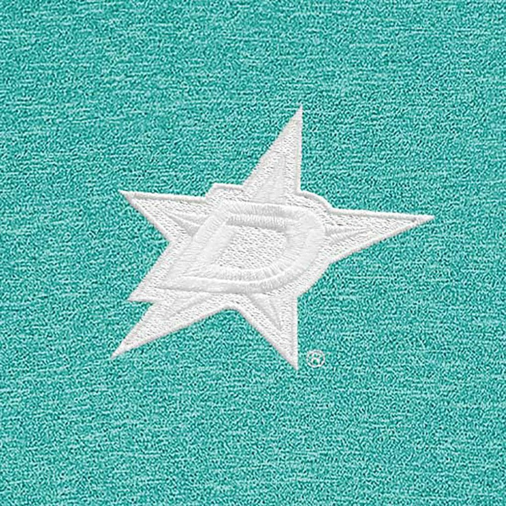 Dallas Stars Antigua White Logo Hunk Quarter-Zip Pullover - Heather Aqua | NHL Clearance