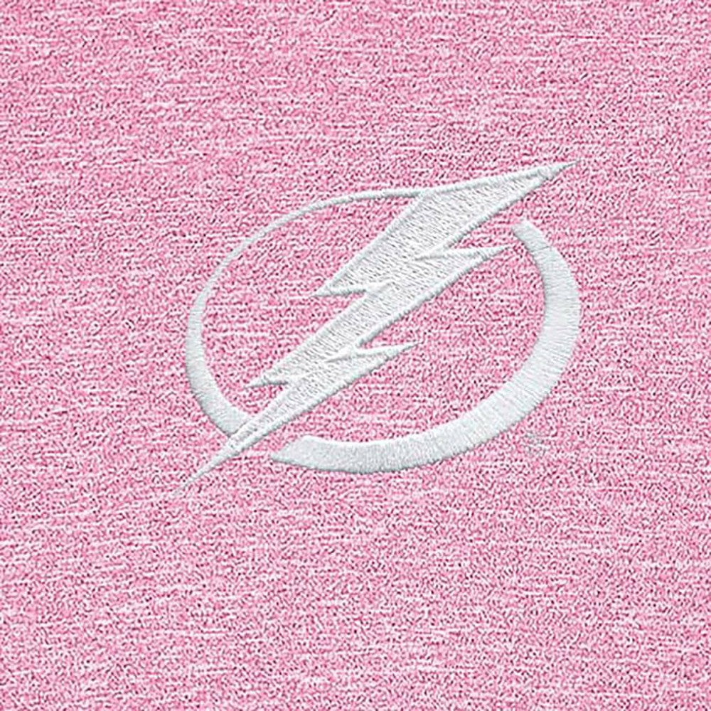 Tampa Bay Lightning Antigua White Logo Hunk Quarter-Zip Pullover - Pink | NHL Clearance