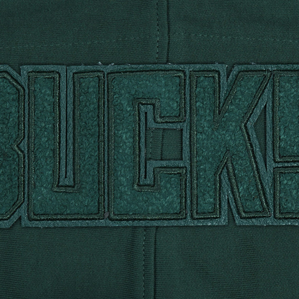 Milwaukee Bucks Pro Standard Triple Tonal DK Full-Zip Hoodie Jacket Hunter Green