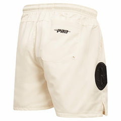 Brooklyn Nets Pro Standard Triple Tonal Woven Shorts Cream