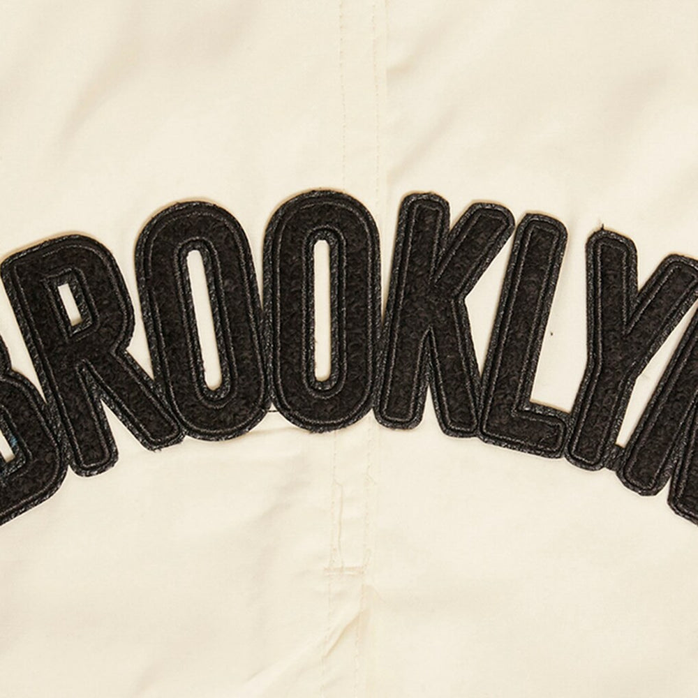 Brooklyn Nets Pro Standard Triple Tonal Woven Shorts Cream