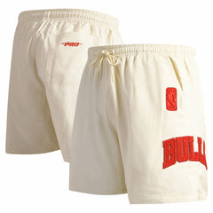 Chicago Bulls Pro Standard Triple Tonal Woven Shorts Cream