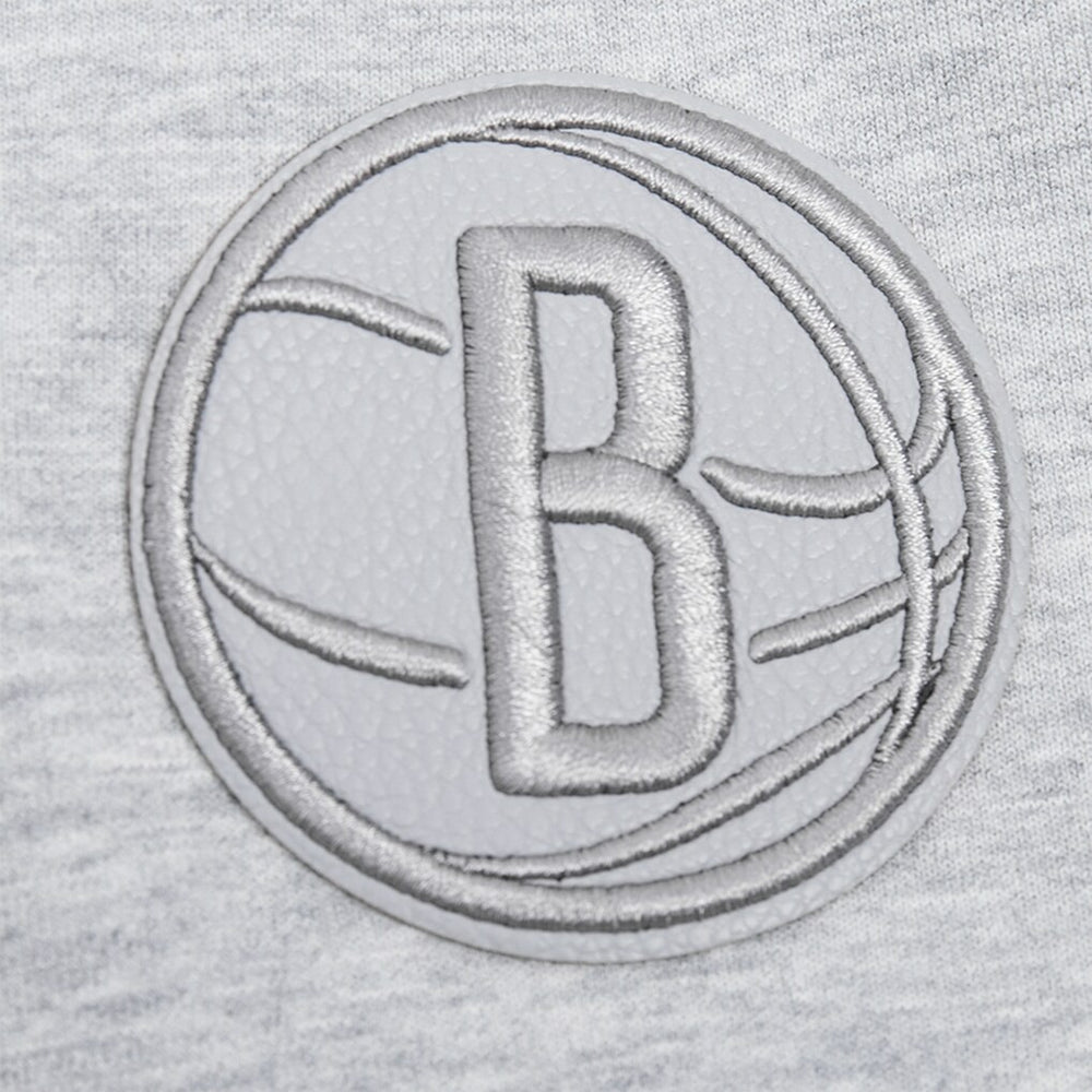 Brooklyn Nets Pro Standard Women's Triple Tonal Full-Zip Hoodie Heather Gray