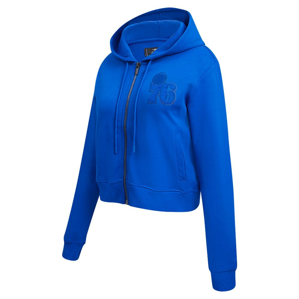 Philadelphia 76ers Pro Standard Women's Triple Tonal Full-Zip Hoodie Royal