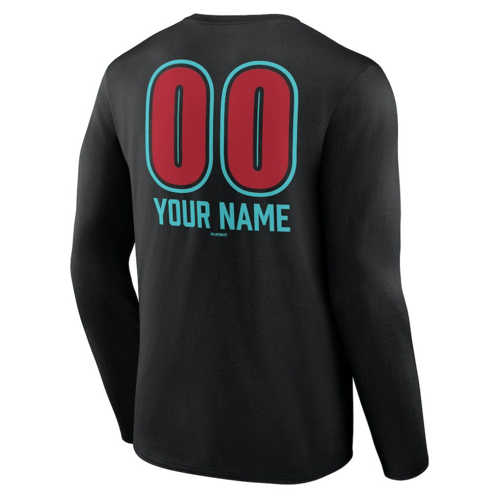 Arizona Diamondbacks Personalized Name & Number Fastball Long Sleeve T-Shirt Outlet