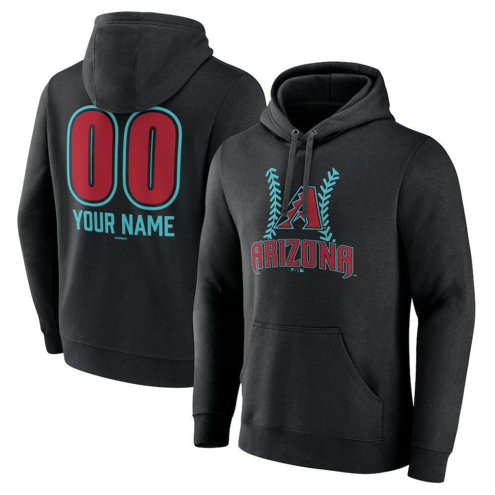 Arizona Diamondbacks Personalized Name & Number Fastball Pullover Hoodie Online
