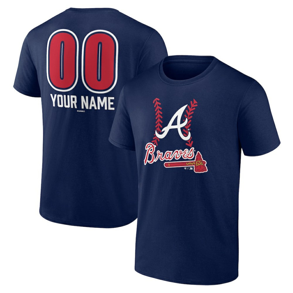 Atlanta Braves Personalized Name & Number Fastball T-Shirt Online