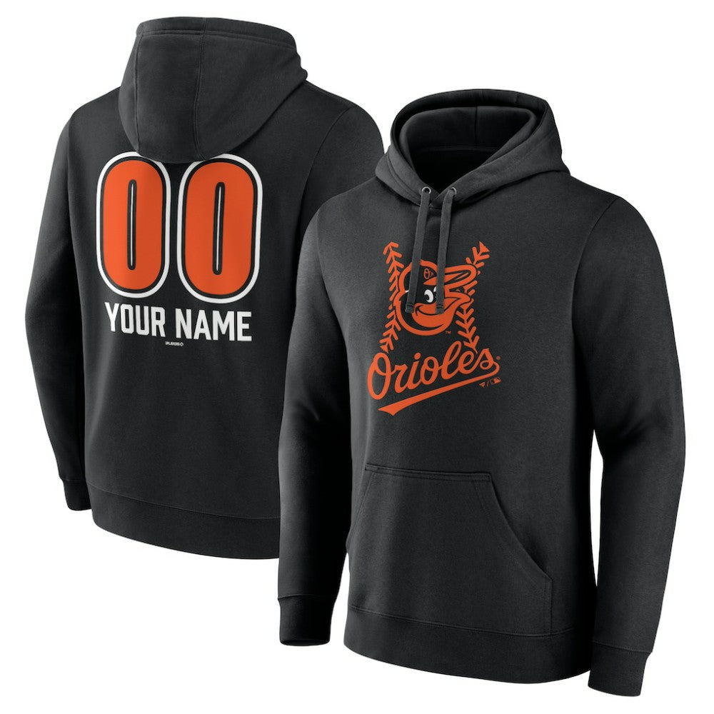 Baltimore Orioles Personalized Name & Number Fastball Pullover Hoodie Sale